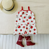 Milk Blam Strawberry Pleated Set-up Kids 26