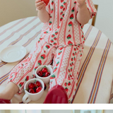 UEO Strawberry Pleated Set S~JM Kids 26 Summer