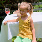 Pineapple Tiered Pleated Set (Sleeveless Top + Pants)