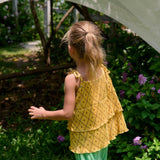 Pineapple Tiered Pleated Set (Sleeveless Top + Pants)