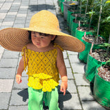 Pineapple Tiered Pleated Set (Sleeveless Top + Pants)