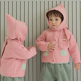 Runrun Boucle Knit Scarf Hat_Pink