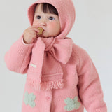 Runrun Boucle Knit Scarf Hat_Pink