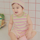 Summer Gelato Romper_Strawberry Banana