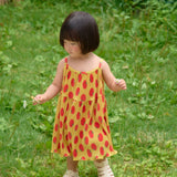 Tomato Sleeveless Pleated Dress (Sky Blue/Yellow)