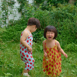 Tomato Sleeveless Pleated Dress (Sky Blue/Yellow)
