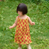 Tomato Sleeveless Pleated Dress (Sky Blue/Yellow)