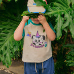 Single raglan t-shirt in ivory
