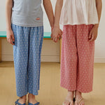 Apple Smile Pleated Pants Sky