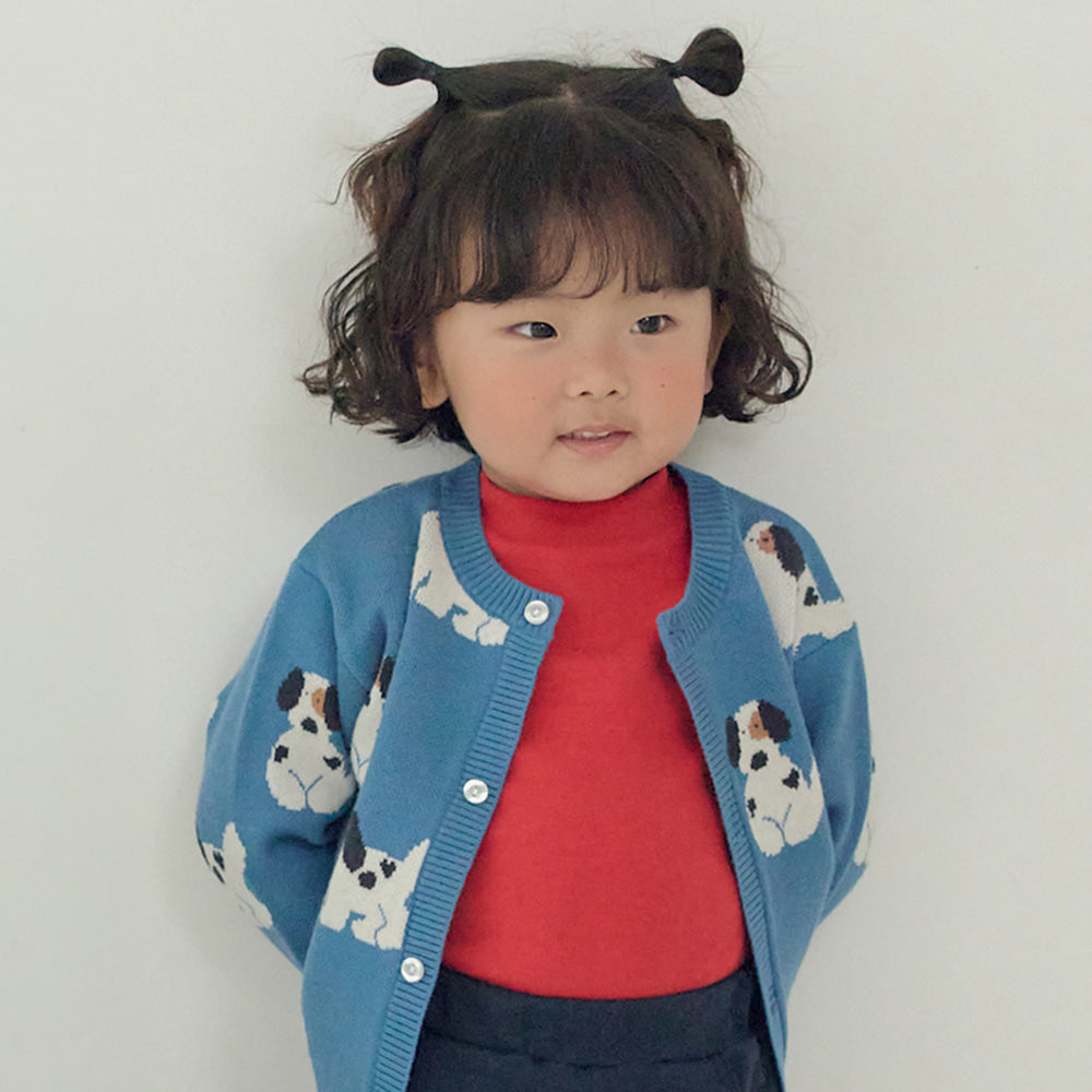 Little Foret Knit Cardigan Blue_FA044