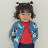 Little Foret Knit Cardigan Blue_FA044
