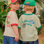 Single Ringer T-shirt Green