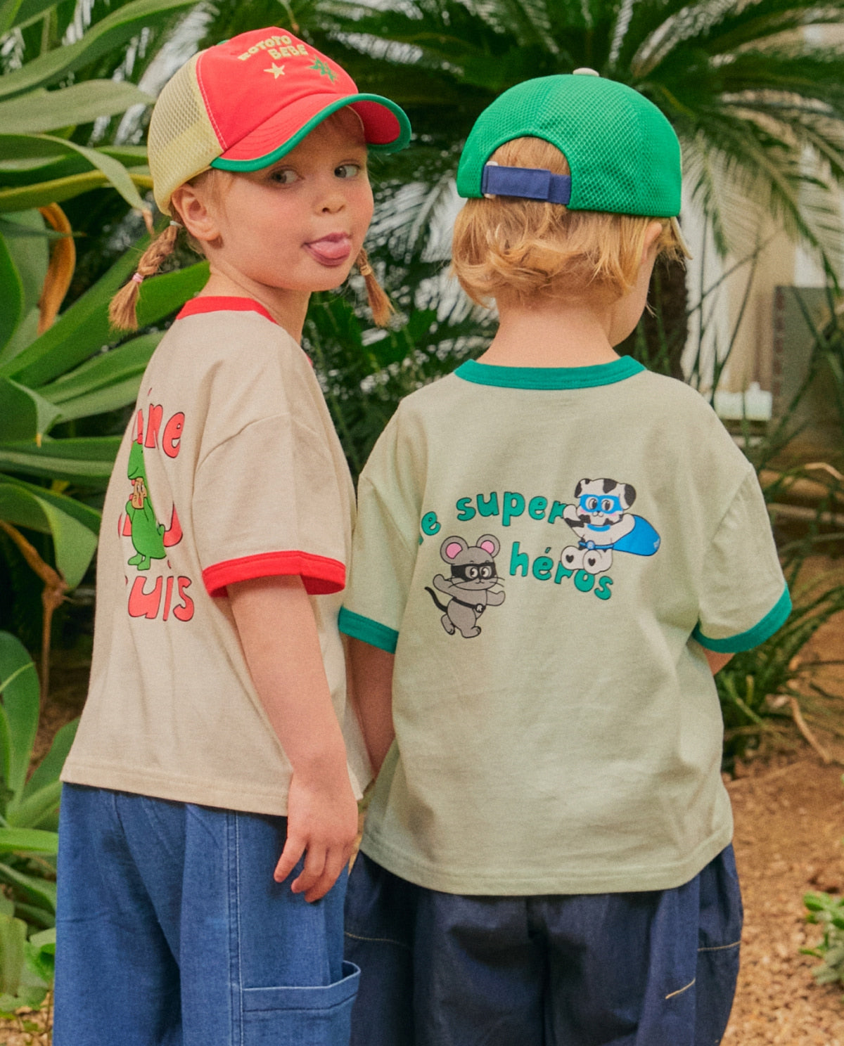 Single Ringer T-shirt Green