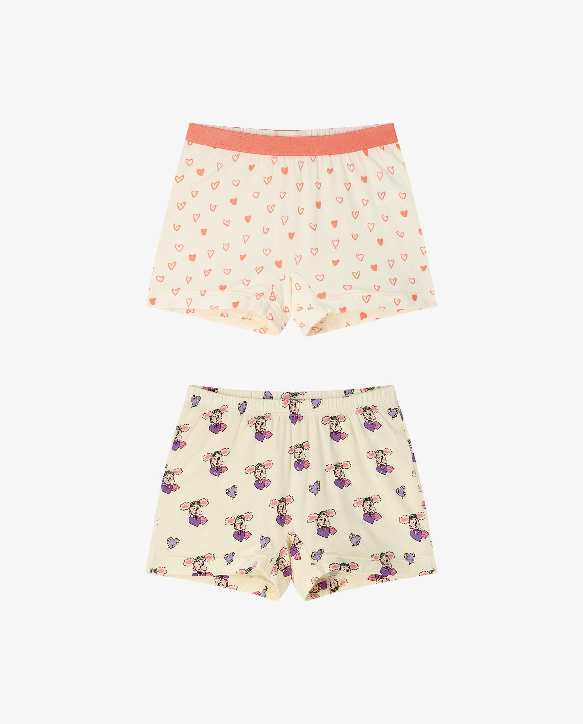 Modal Boxer Panty Set with Heart Point (Girls) 2-Pack