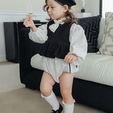 Tweed Frill Vest_Black