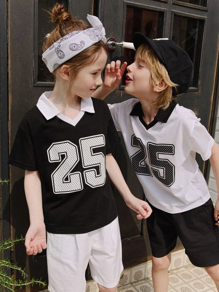 Apple Smile 25 Collared T-shirt Black