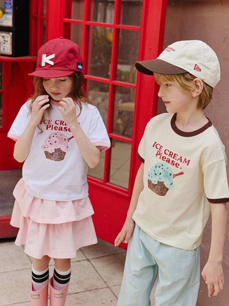Apple Smile Ice Cream T-shirt Ivory