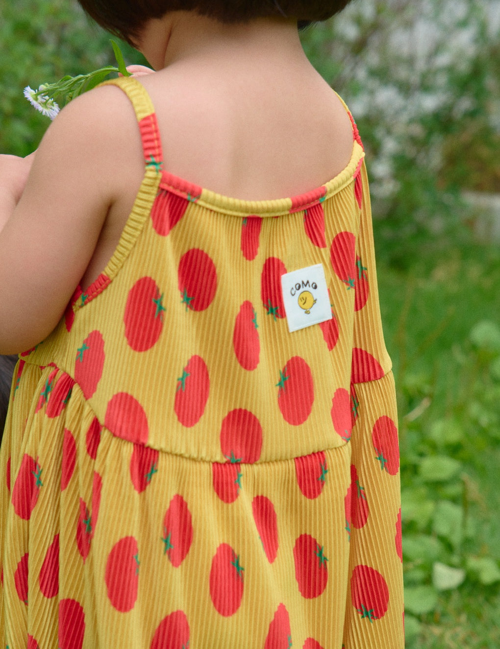 [6/26~Sequential Shipping][Pre-order] Tomato Sleeveless Pleated Dress (Sky Blue/Yellow)