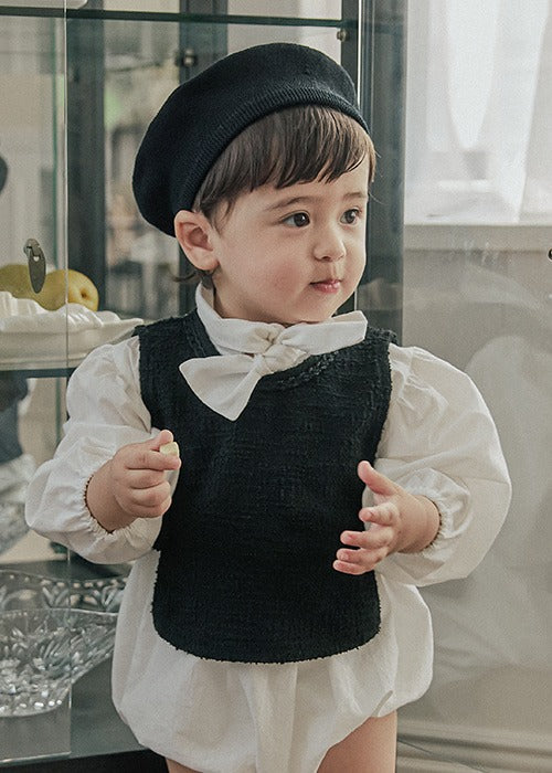Tweed Vest_Black