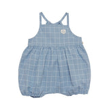 Grid Melange Pants_Blue