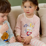 Rabbit clock jacquard (24SS) indoor wear set