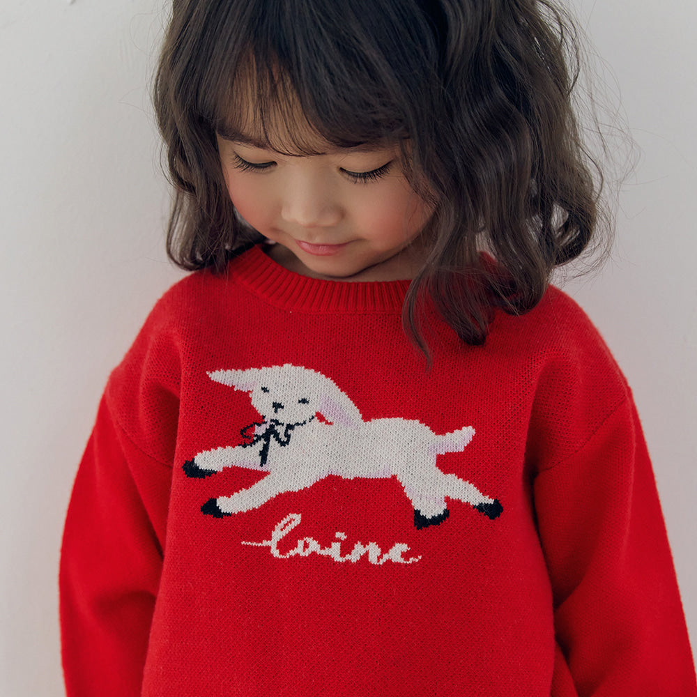 Petit Jardin Knit Set Red_FA045