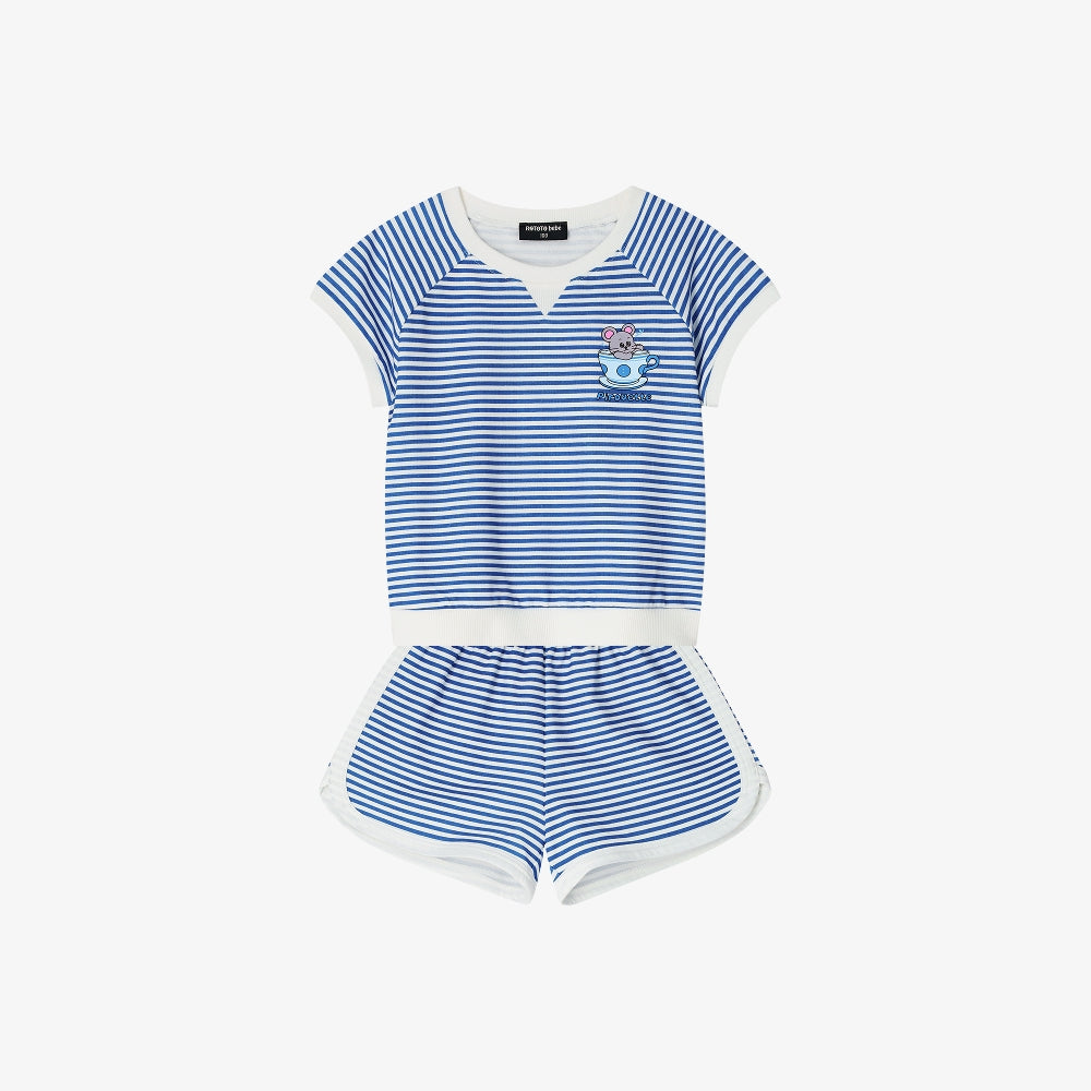 [ONLY KIDIKIDI] 비비드 스트라이프 셋업 (4colors)