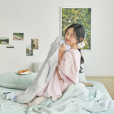 ON 3°C Cool Night Cooling Mini Cotton Duvet 100*150 Gray Stripe_CV0225108