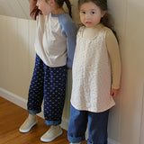 Amber jacquard denim pants