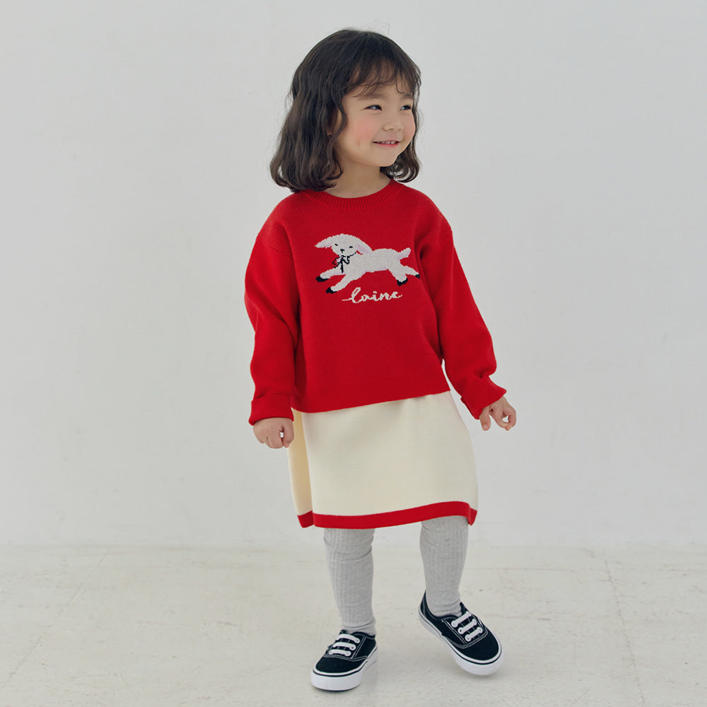 Petit Jardin Knit Set Red_FA045