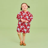Tropical Summer Raincoat - Red