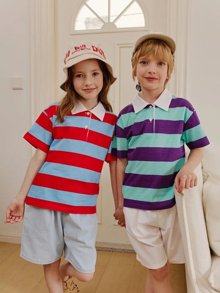 Apple Smile Vivid Collared T-shirt Mint