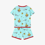 Rototobebe Cotton Modal All-Over Short Sleeve Loose Loungewear Sky Blue
