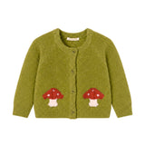 Lunlun Boucle Knit Cardigan_Olive