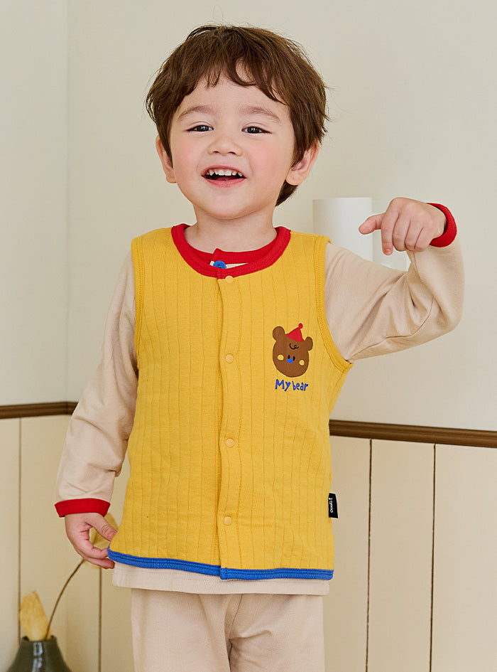 Mini Bear Vest Outer (Yellow)