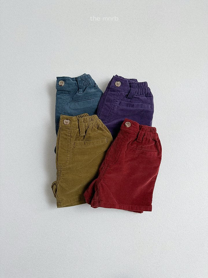 Mini Robe 26 Autumn Corduroy Half-length Pants 10-48 Months Namdaemun Children's Clothing Toddler