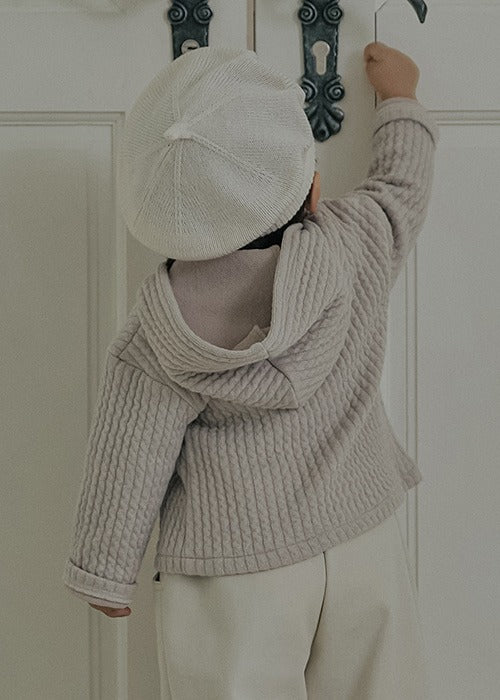 Kevin Hooded Jumper_Light Beige