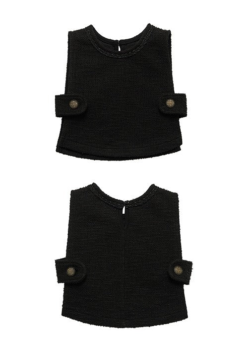 Tweed Vest_Black
