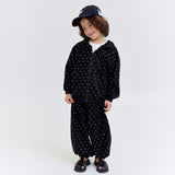 Dot Cat Zip-up Hoodie Set_LA043