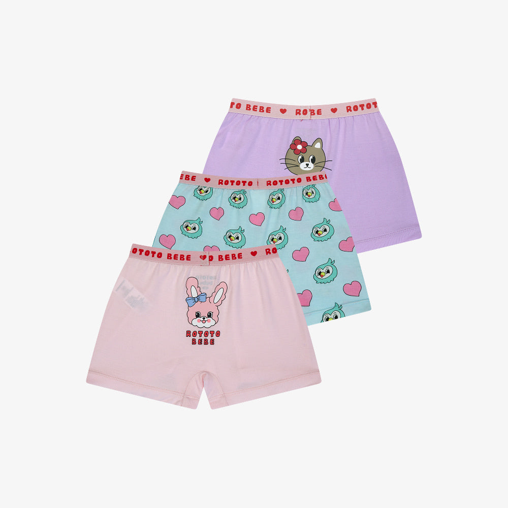 Tropical Girls' Boxer Panties Set