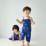[June 26 ~ Sequential Shipping][Pre-order] Space Sleeveless Long Pants Pleated Top & Bottom Set