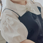 Tie short-sleeve blouse
