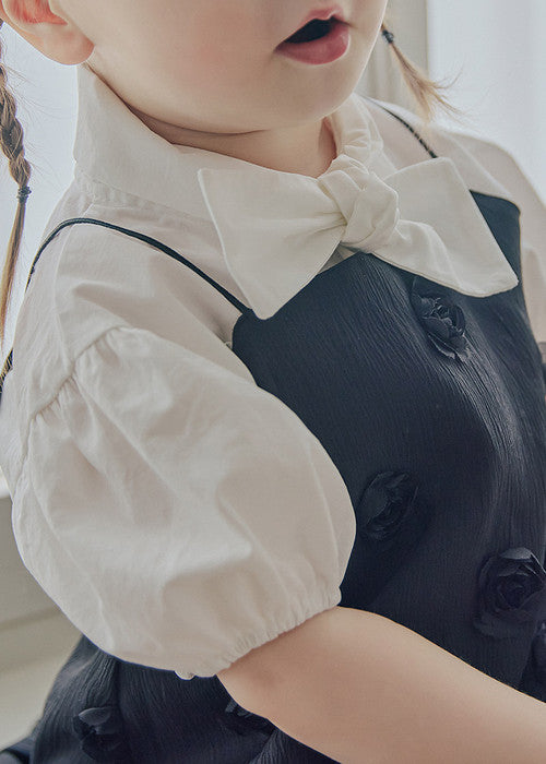 Tie short-sleeve blouse