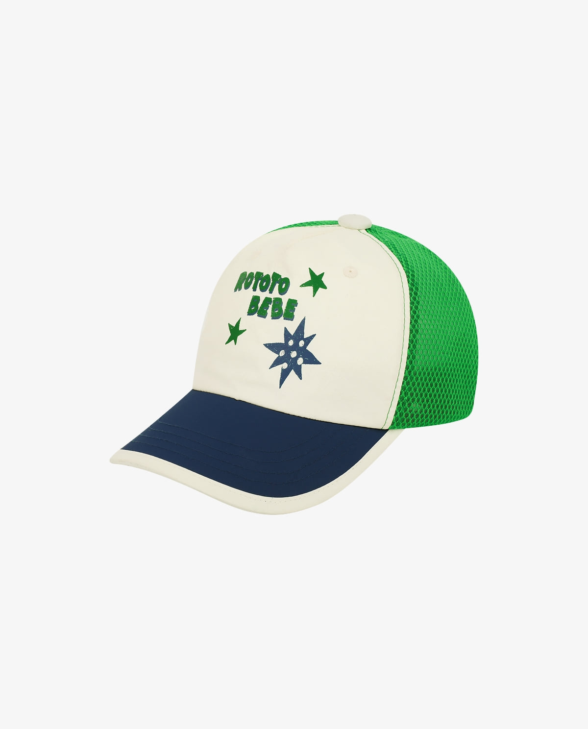 Green Mesh Color Block Cap