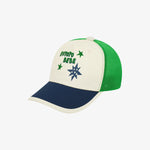 Green Mesh Color Block Cap