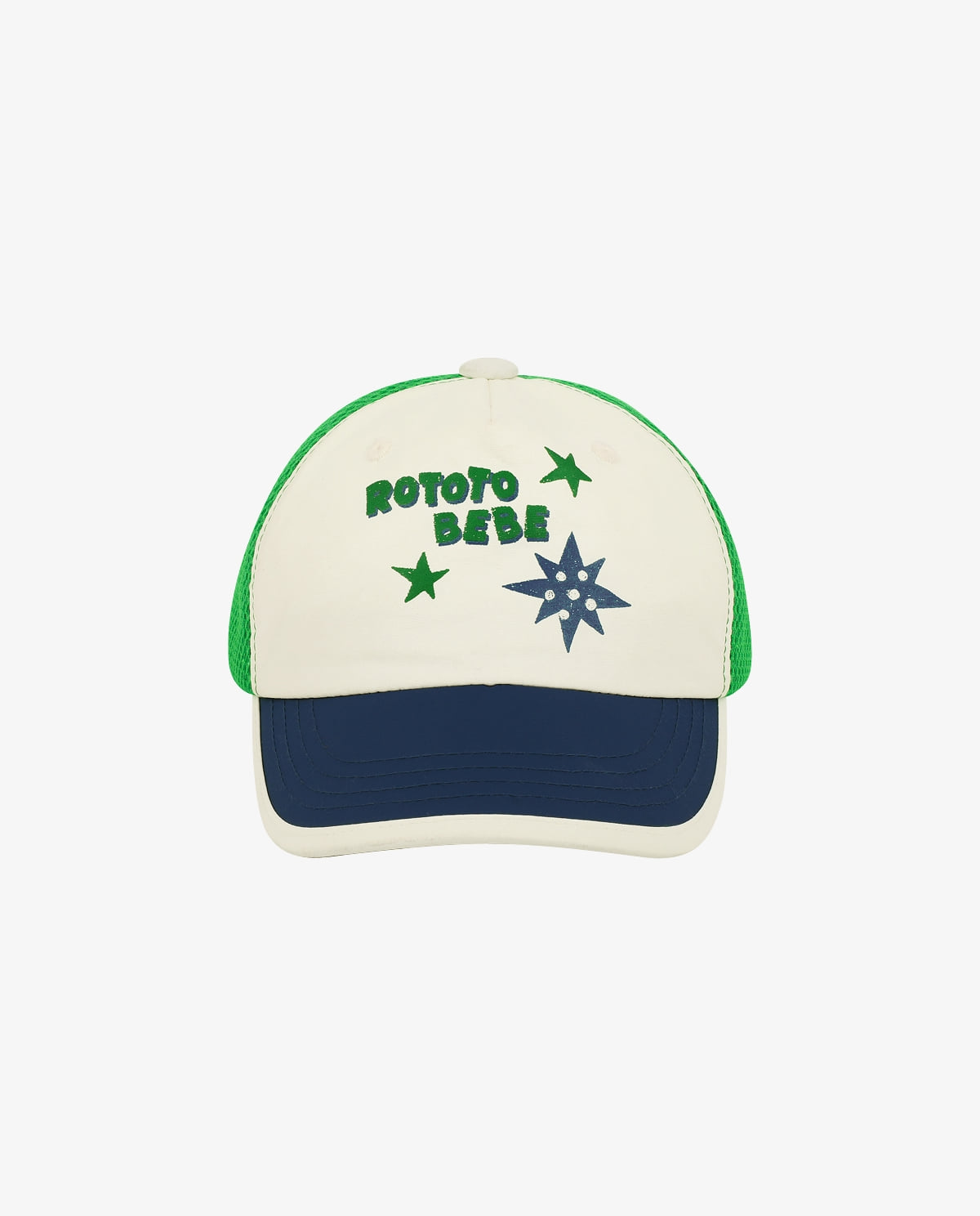 Green Mesh Color Block Cap