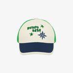 Green Mesh Color Block Cap