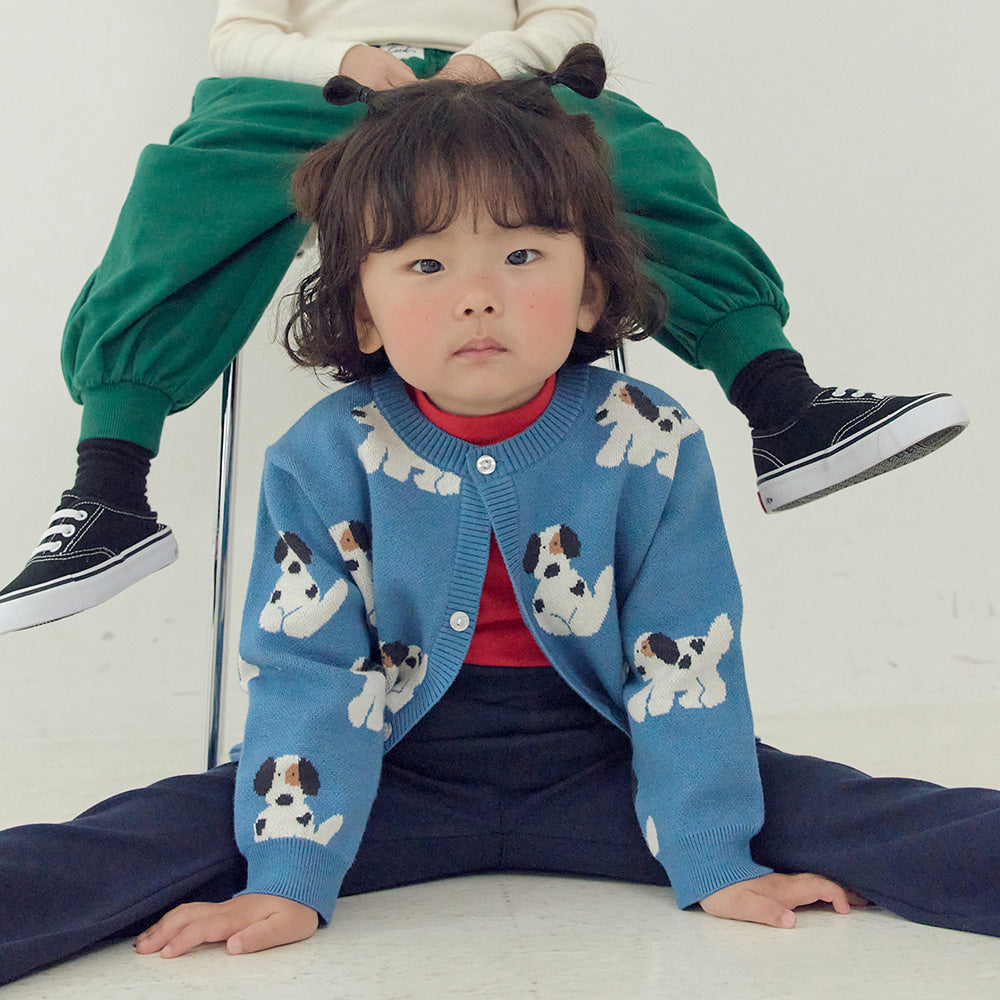 Little Foret Knit Cardigan Blue_FA044