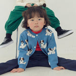 Little Foret Knit Cardigan Blue_FA044