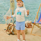 Check Point Rash Guard Hat Set Blue